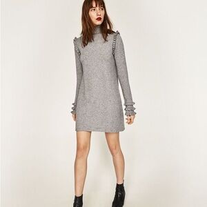 Zara Sweater Dress w/ Ruffles